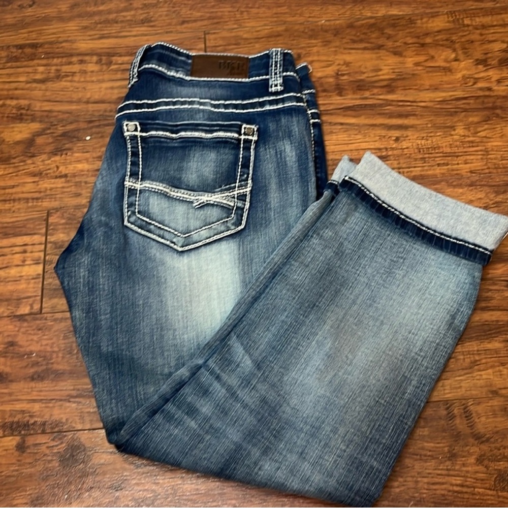 Women's Blue Denim Jeans with Contrast Stitching